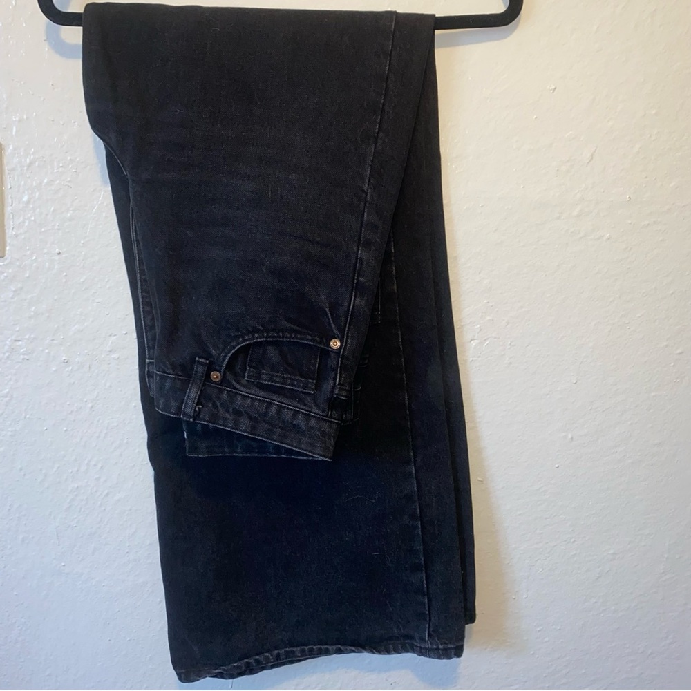 ZARA WIDE LEG BLACK JEANS